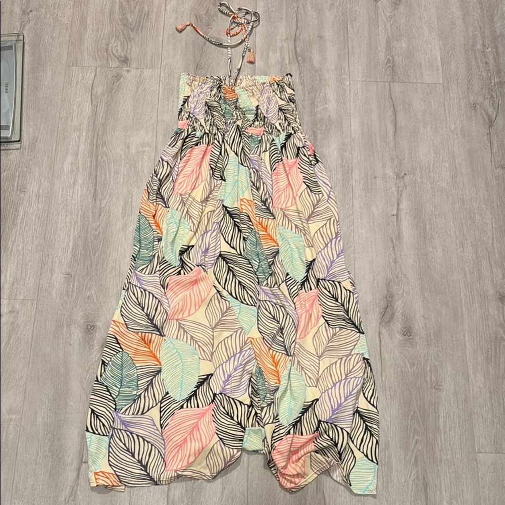 Maaji Multicolor Leaf Print Midi Dress